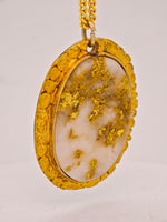 22K Nugget Gold Quartz Pendant