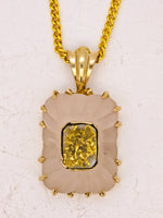 14K Rose & Gold Quartz Pendant
