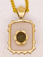 14K Rose & Gold Quartz Pendant