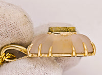 14K Rose & Gold Quartz Pendant