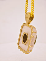 14K Rose & Gold Quartz Pendant