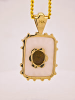 14K Rose & Gold Quartz Pendant