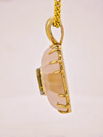 14K Rose & Gold Quartz Pendant