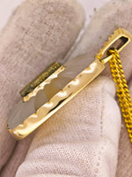 14K Diamond & Gold Quartz Pendant 14.40 Grams