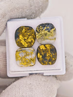 4 x Gold Quartz Cabochon Parcel - 13.12cts