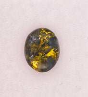 2.46ct Oval Black Gold in Quartz Cabochon