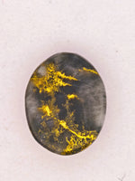 2.46ct Oval Black Gold in Quartz Cabochon