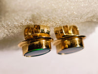 14K Yellow Gold Australian Opal Earrings