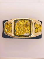 14K Gold in Quartz 16to1 mine Ring - 17.16 Grams