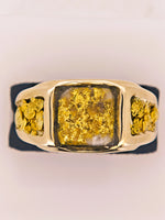 14K Gold in Quartz 16to1 mine Ring - 17.16 Grams