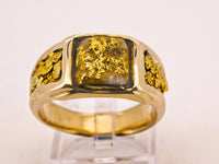 14K Gold in Quartz 16to1 mine Ring - 17.16 Grams