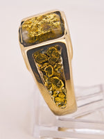 14K Gold in Quartz 16to1 mine Ring - 17.16 Grams