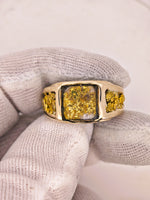 14K Gold in Quartz 16to1 mine Ring - 17.16 Grams