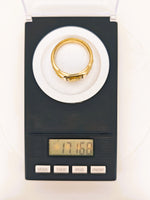 14K Gold in Quartz 16to1 mine Ring - 17.16 Grams