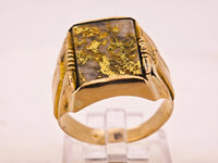 18K Gold in Quartz Ring - 16to1 Mine - GEM