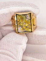 18K Gold in Quartz Ring - 16to1 Mine - GEM