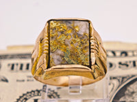 18K Gold in Quartz Ring - 16to1 Mine - GEM