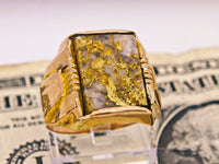 18K Gold in Quartz Ring - 16to1 Mine - GEM