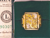 18K Gold in Quartz Ring - 16to1 Mine - GEM