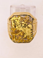 22K Gold in Quartz Ring - 16to1 Mine - STUNNER