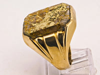 22K Gold in Quartz Ring - 16to1 Mine - STUNNER