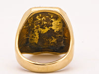 22K Gold in Quartz Ring - 16to1 Mine - STUNNER