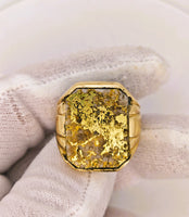 22K Gold in Quartz Ring - 16to1 Mine - STUNNER