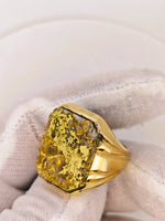 22K Gold in Quartz Ring - 16to1 Mine - STUNNER