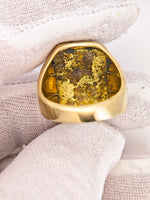 22K Gold in Quartz Ring - 16to1 Mine - STUNNER
