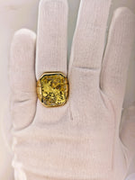 22K Gold in Quartz Ring - 16to1 Mine - STUNNER