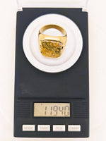 22K Gold in Quartz Ring - 16to1 Mine - STUNNER