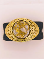 14K Gold in Quartz Filigree Ring - Milor Italy