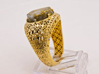 14K Gold in Quartz Filigree Ring - Milor Italy