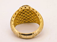 14K Gold in Quartz Filigree Ring - Milor Italy