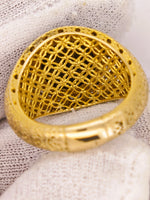 14K Gold in Quartz Filigree Ring - Milor Italy