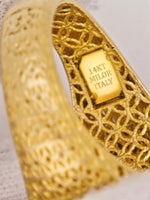 14K Gold in Quartz Filigree Ring - Milor Italy