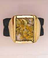14K Gold in Quartz Ring - Vintage 16to1 Mine