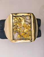 14K Gold in Quartz Ring - Vintage 16to1 Mine