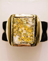 14K Gold in Quartz Ring - Vintage 16to1 Mine