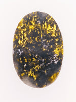 5.94ct Black Oval Gold Quartz Cabochon GRAIL