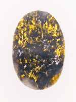 5.94ct Black Oval Gold Quartz Cabochon GRAIL