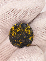 5.94ct Black Oval Gold Quartz Cabochon GRAIL
