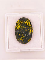 5.94ct Black Oval Gold Quartz Cabochon GRAIL