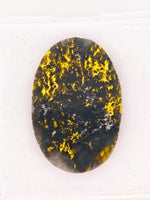 5.94ct Black Oval Gold Quartz Cabochon GRAIL