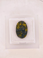 5.94ct Black Oval Gold Quartz Cabochon GRAIL