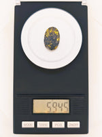 5.94ct Black Oval Gold Quartz Cabochon GRAIL