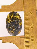 5.94ct Black Oval Gold Quartz Cabochon GRAIL