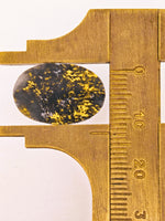 5.94ct Black Oval Gold Quartz Cabochon GRAIL