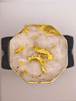 20.93ct 16to1 mine Octagon Gold Quartz Signet Ring