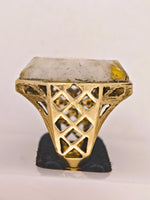 20.93ct 16to1 mine Octagon Gold Quartz Signet Ring